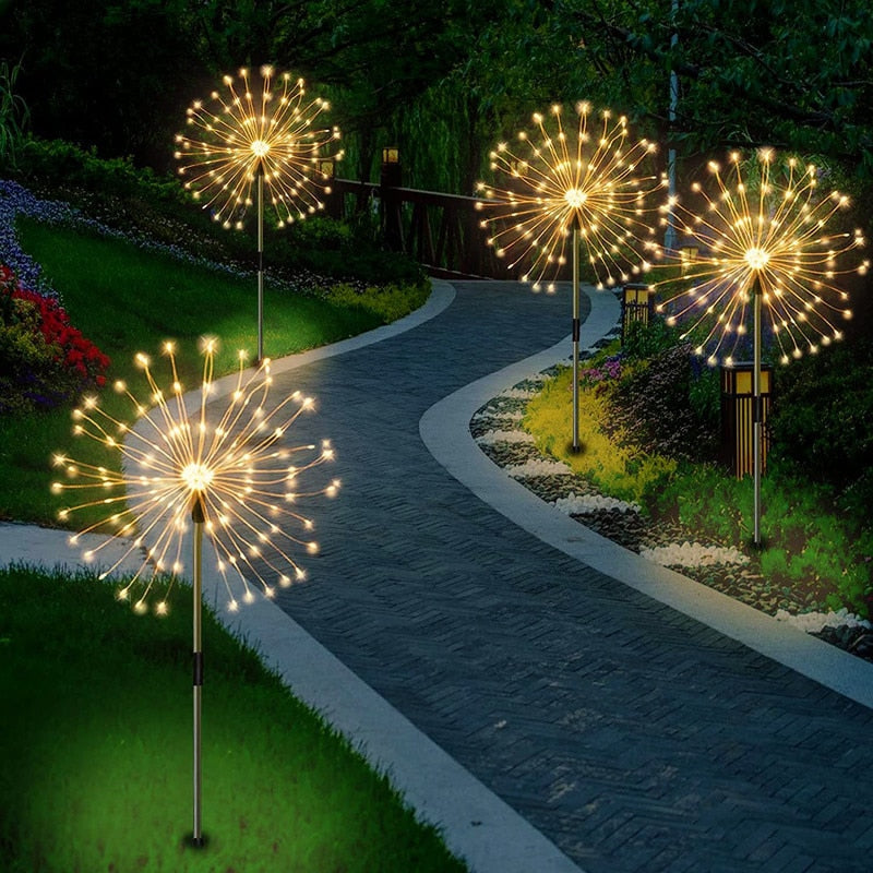 Wasserdichte Solar-Gartenfeuerwerk-Lampe
