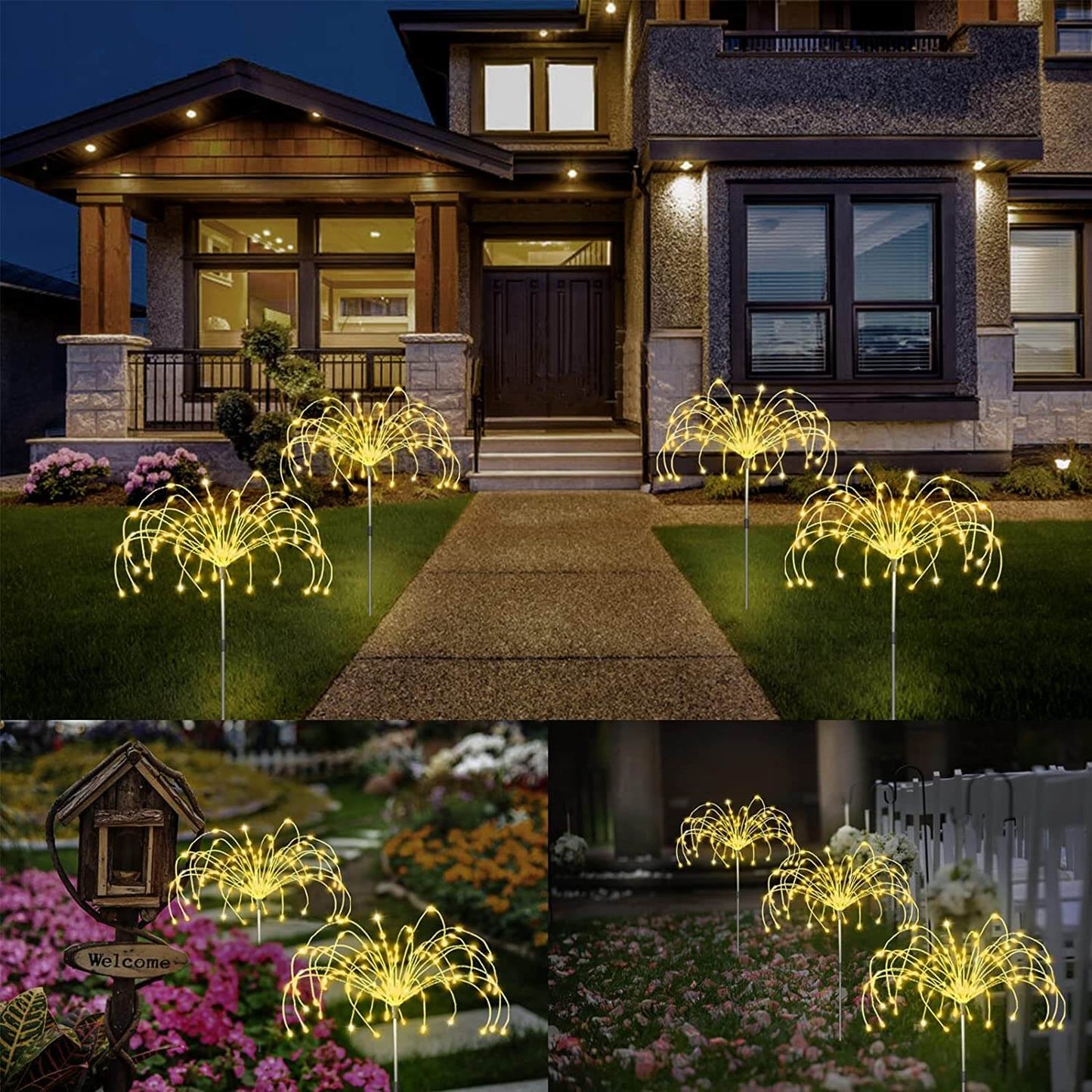 Wasserdichte Solar-Gartenfeuerwerk-Lampe