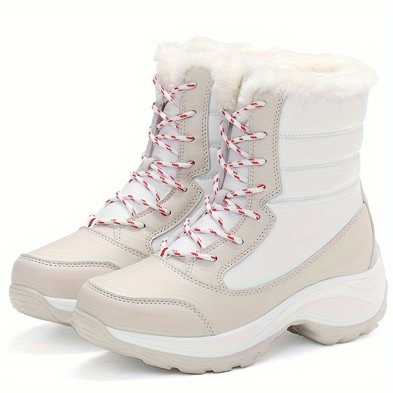 Wasserdichte und rutschfeste, gefütterte Winterstiefel für Damen