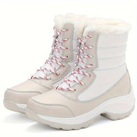 Wasserdichte und rutschfeste, gefütterte Winterstiefel für Damen