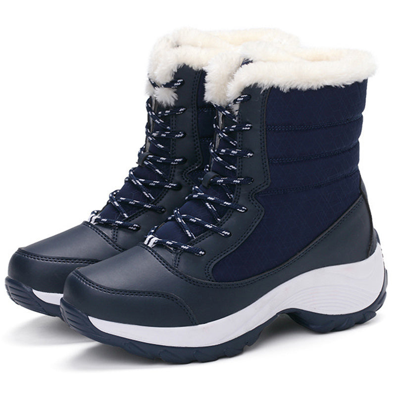 Wasserdichte und rutschfeste, gefütterte Winterstiefel für Damen