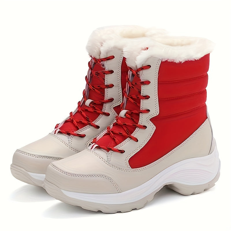 Wasserdichte und rutschfeste, gefütterte Winterstiefel für Damen