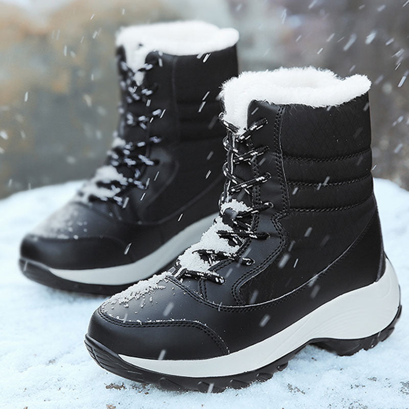 Wasserdichte und rutschfeste, gefütterte Winterstiefel für Damen
