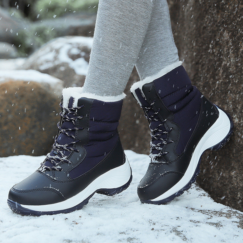 Wasserdichte und rutschfeste, gefütterte Winterstiefel für Damen