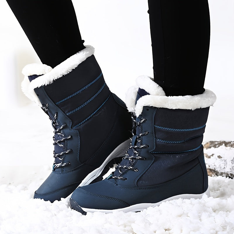 Wasserdichte und rutschfeste, gefütterte Winterstiefel für Damen