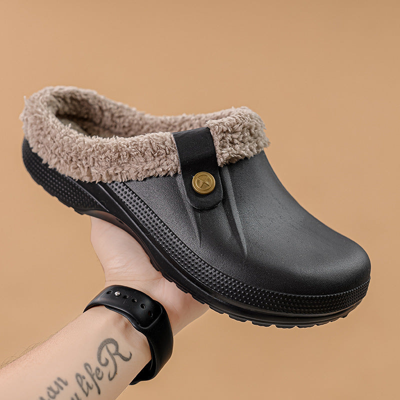 Wasserdichte Winter-Pelz-Clogs für Herren