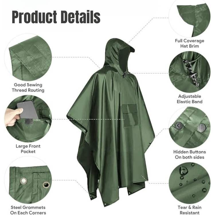 Wasserdichter All-Terrain-Trekking-Poncho