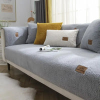 Wasserdichter, dicker und rutschfester Sofabezug aus Sherpa-Fleece