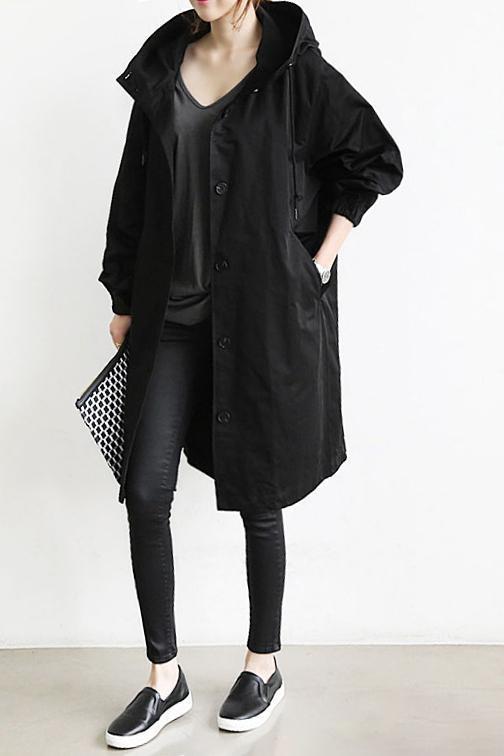 Wasserdichter Trenchcoat mit Kapuze - Elegant & warm