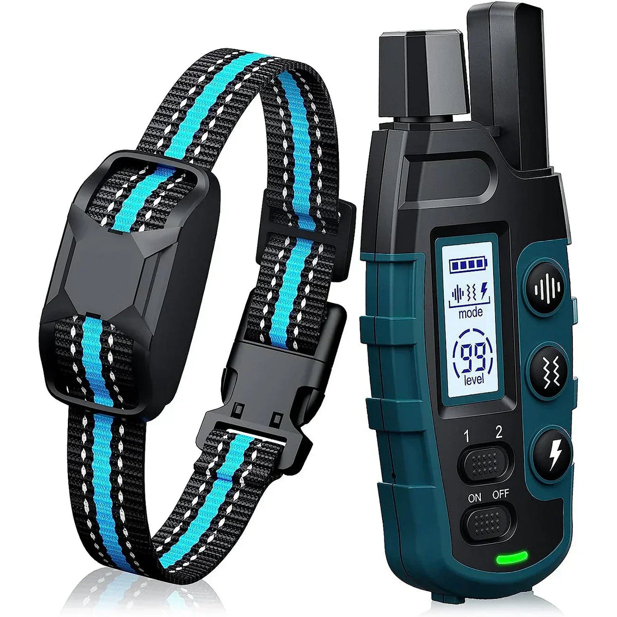 Wasserdichtes Hunde-Trainingshalsband mit Fernbedienung, 1000 m