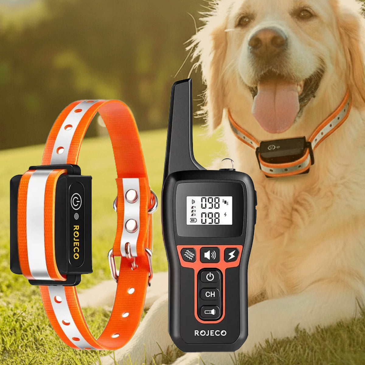 Wasserdichtes Hundetrainingshalsband mit 1000 m Reichweite – wiederaufladbar, mit Fernbedienung & verstellbar für kleine, mittelgroße und große Hunde