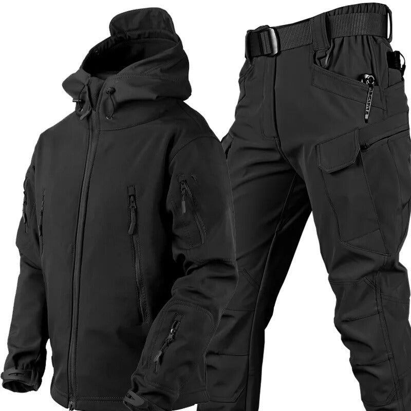 Wasserdichtes und winddichtes Outdoor-Set mit Fleece-Futter und sechs Taschen