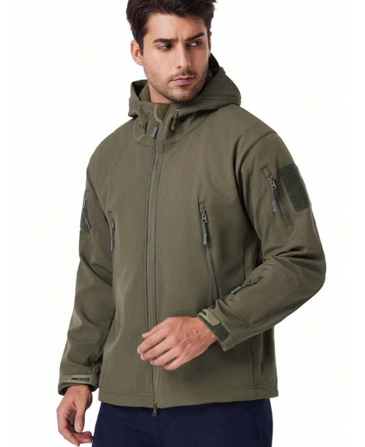 Wasserdichtes und winddichtes Outdoor-Set mit Fleece-Futter und sechs Taschen