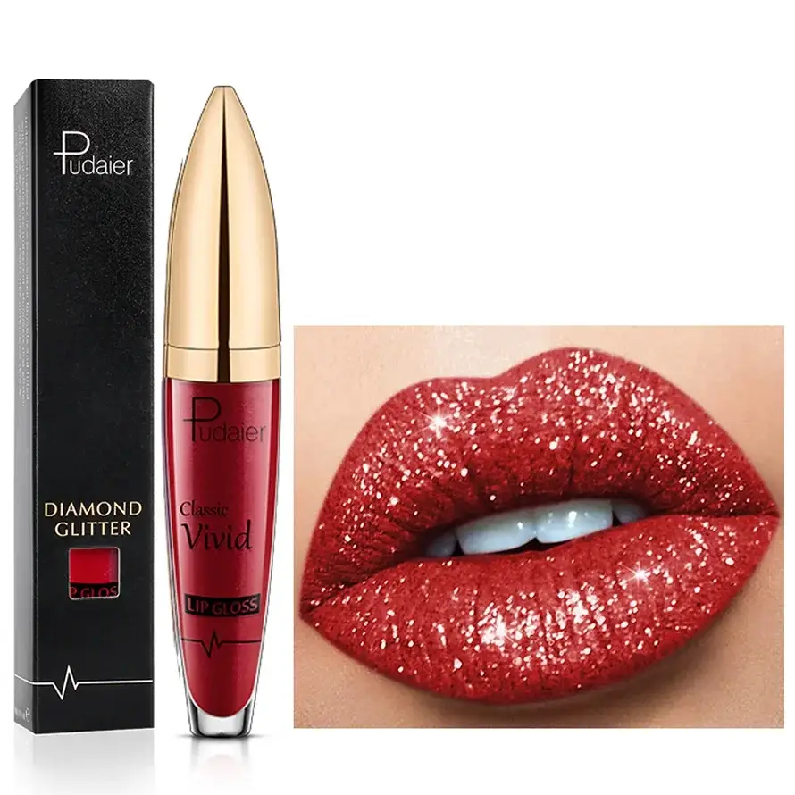 Wasserfester Glitzer-Lipgloss – langanhaltender Glanz mit vielseitiger Farbauswahl für jeden Anlass