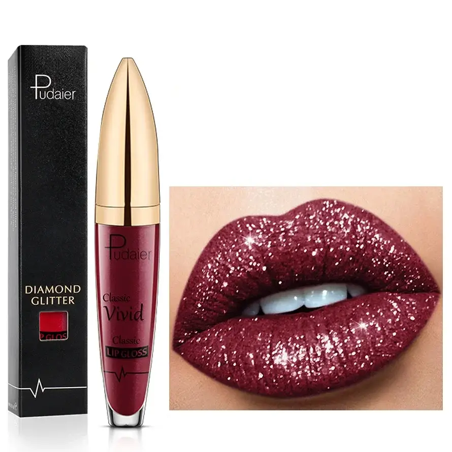 Wasserfester Glitzer-Lipgloss – langanhaltender Glanz mit vielseitiger Farbauswahl für jeden Anlass