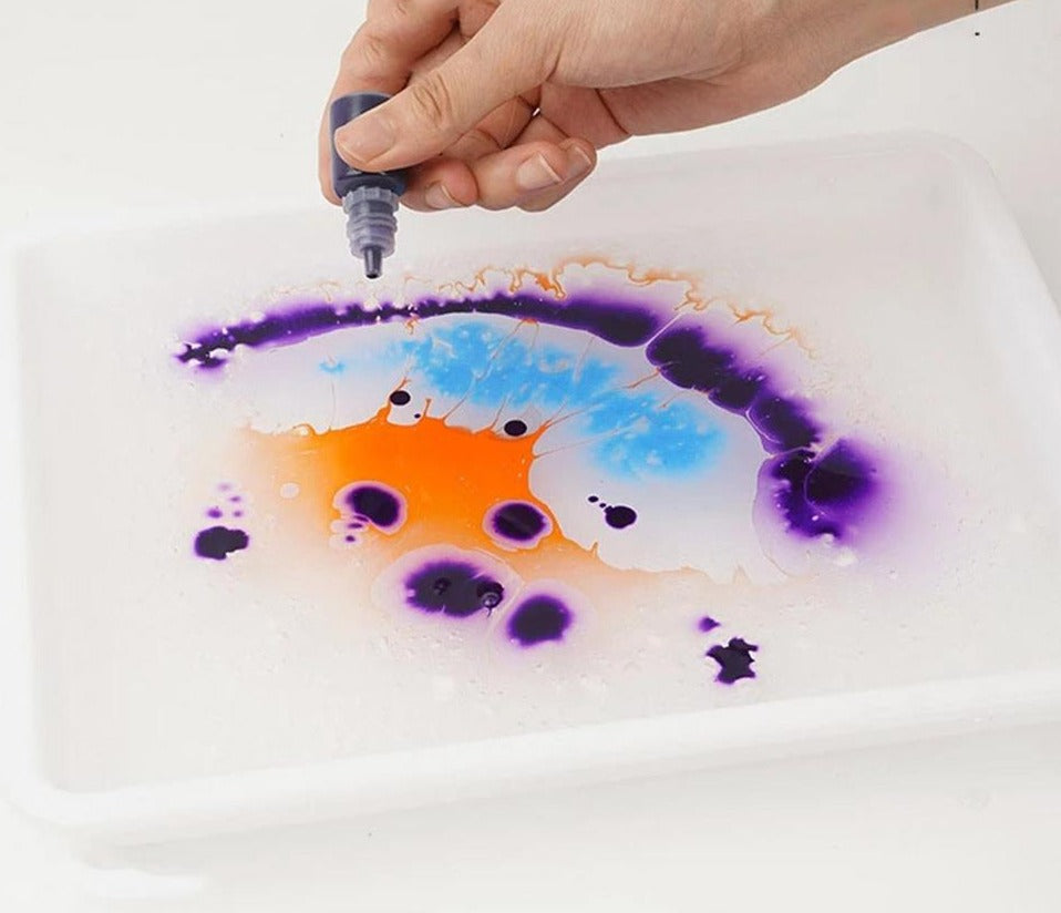 Wassermarmorier-Malset mit 6 Farben für kreative Kunstprojekte – Hochpigmentierte Farben und Zubehör für Anfänger und Profis