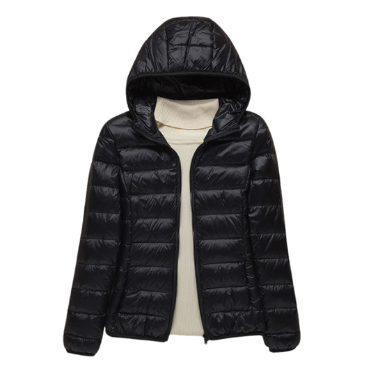 Wattierte Damenjacke mit Kapuze