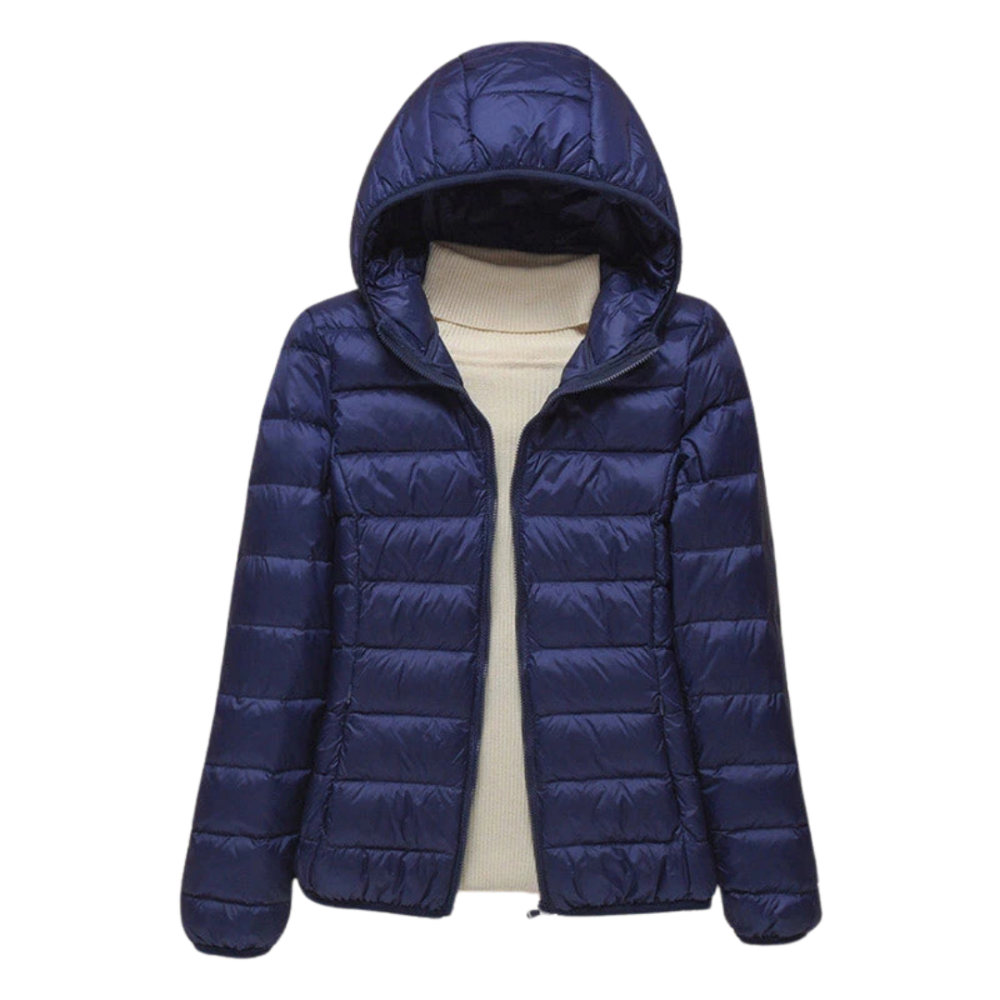 Wattierte Damenjacke mit Kapuze