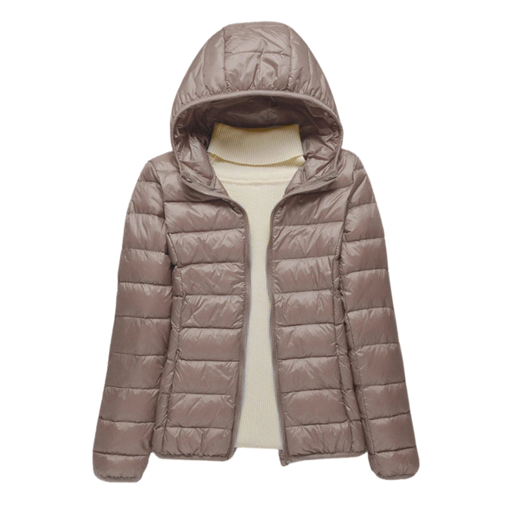 Wattierte Damenjacke mit Kapuze