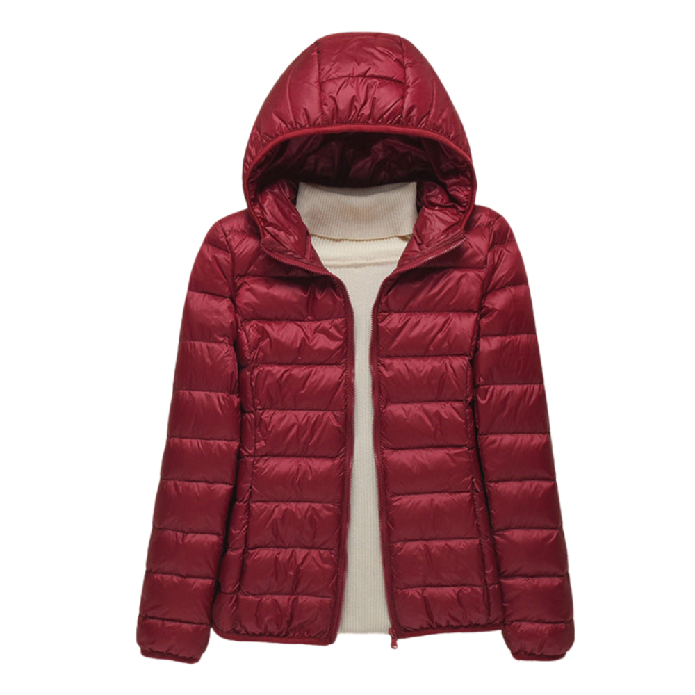 Wattierte Damenjacke mit Kapuze