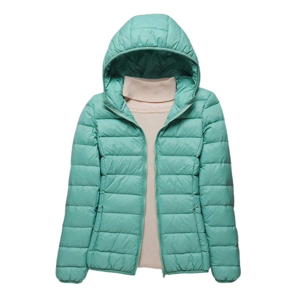 Wattierte Damenjacke mit Kapuze