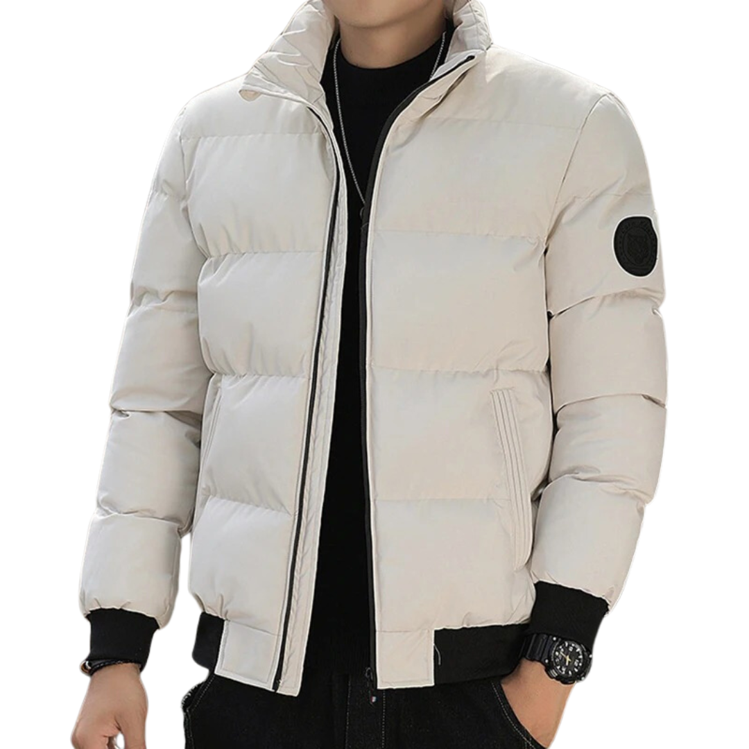 Wattierte Herren-Winterjacke aus Baumwolle