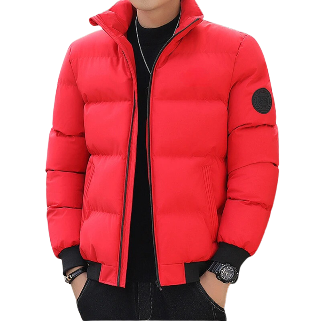 Wattierte Herren-Winterjacke aus Baumwolle