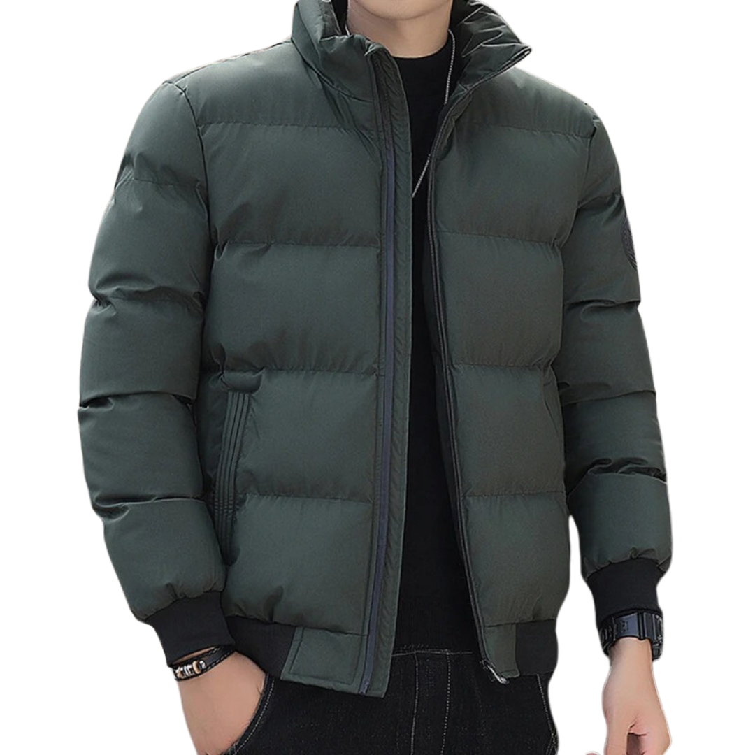 Wattierte Herren-Winterjacke aus Baumwolle