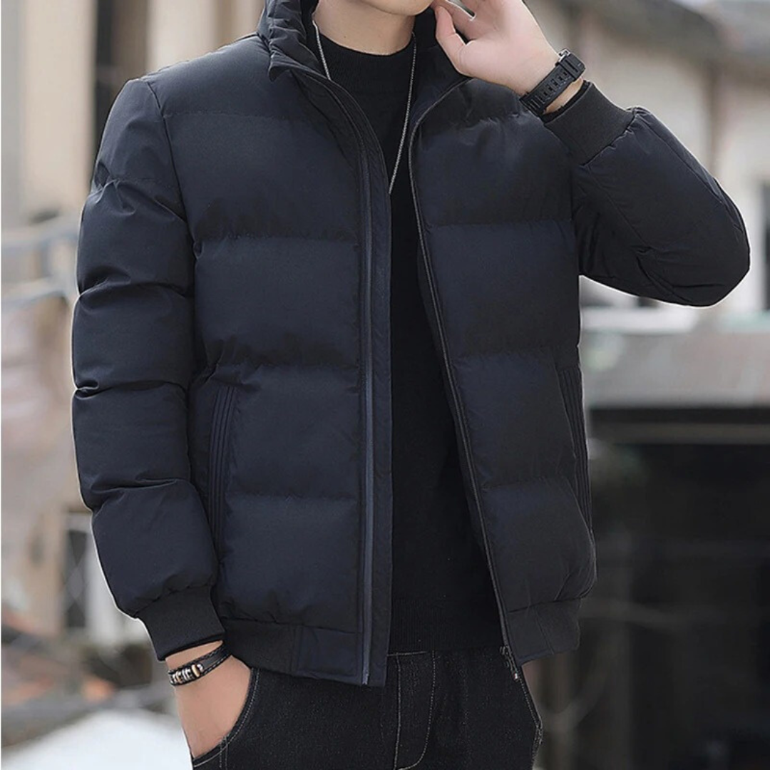 Wattierte Herren-Winterjacke aus Baumwolle