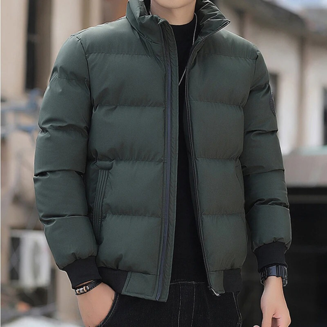 Wattierte Herren-Winterjacke aus Baumwolle
