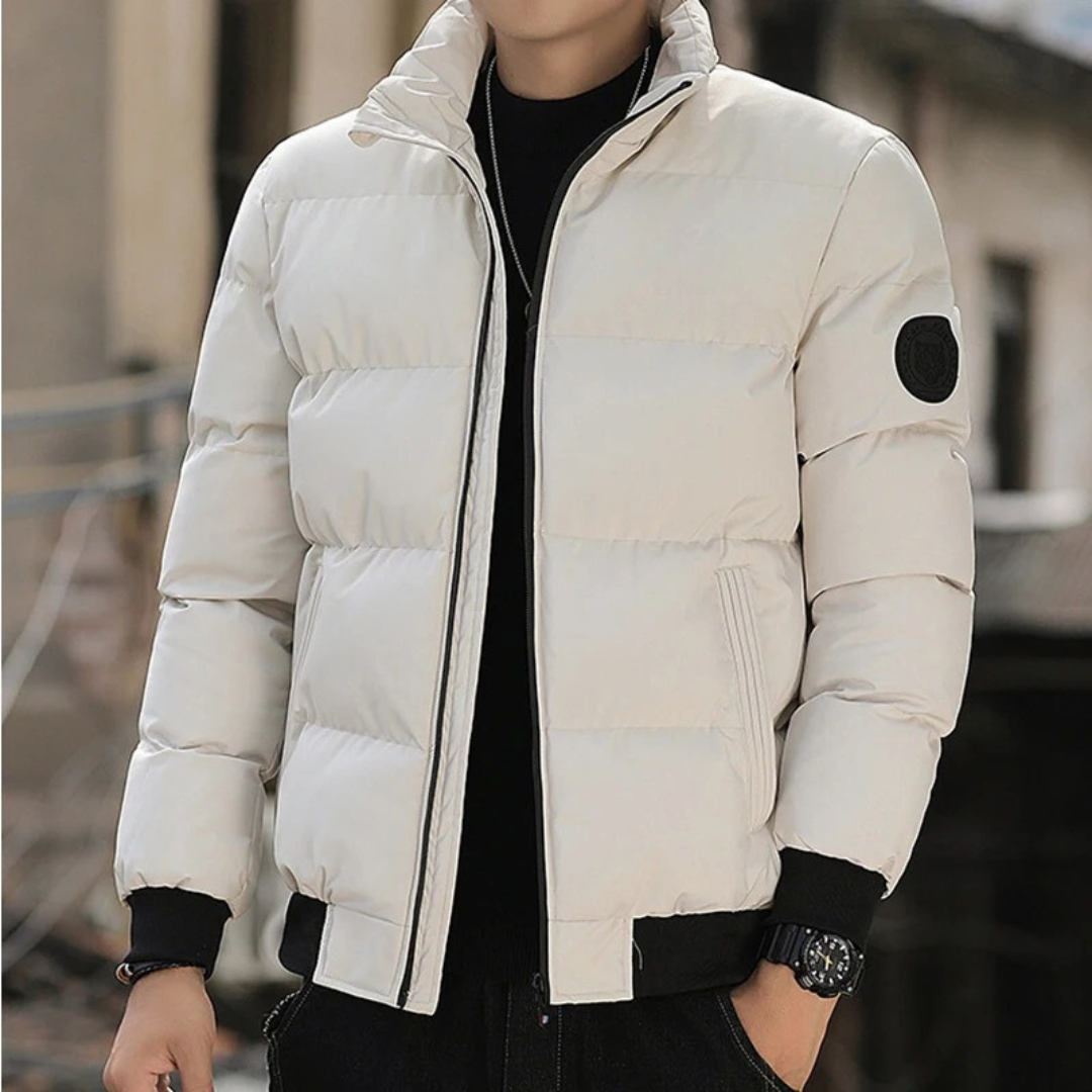 Wattierte Herren-Winterjacke aus Baumwolle