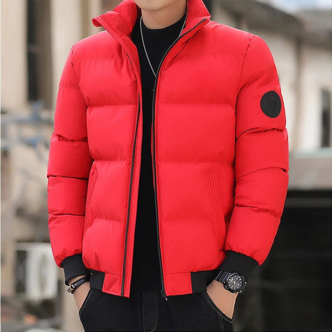 Wattierte Herren-Winterjacke aus Baumwolle