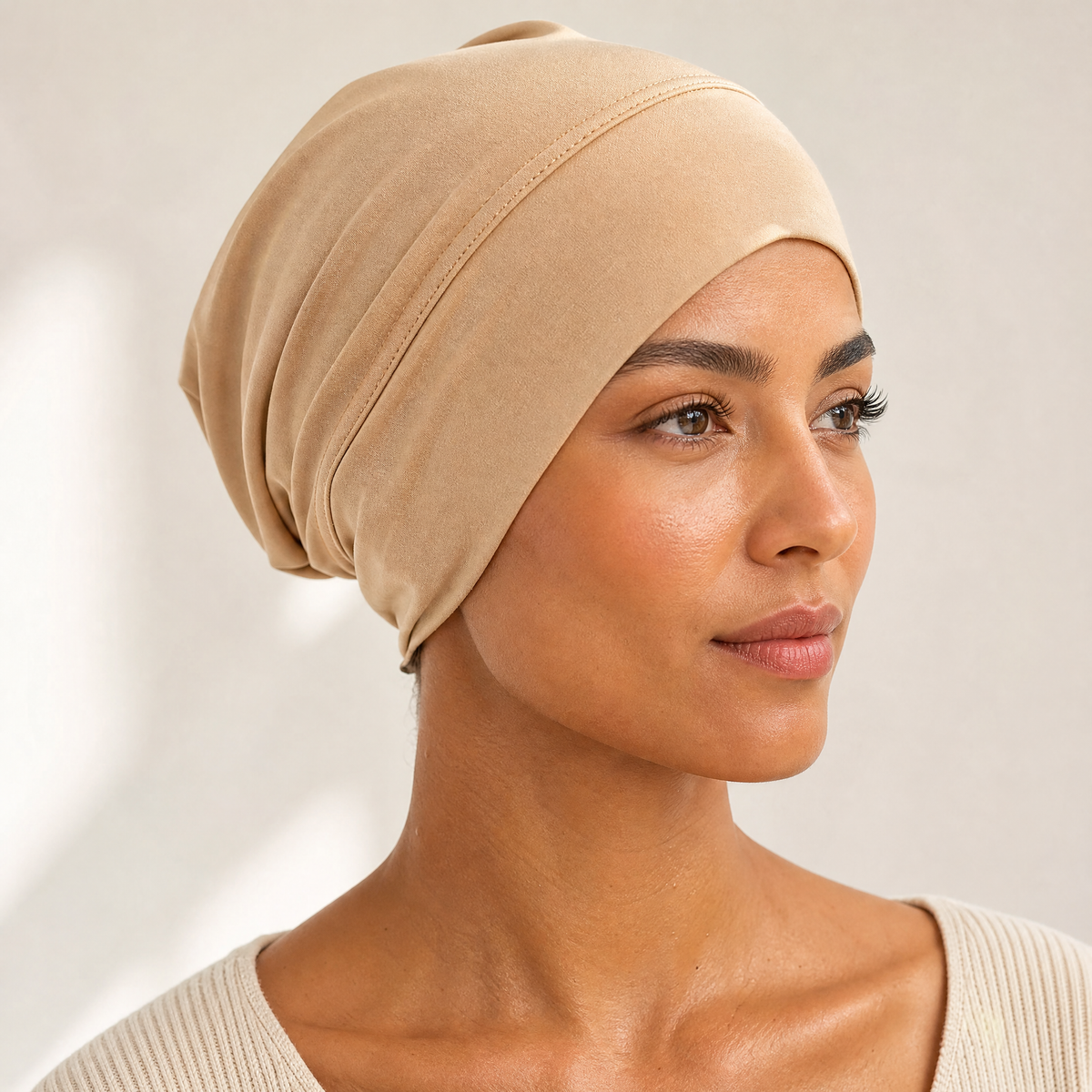 Weiche Stretch-Turbanmütze