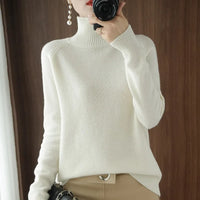 Weicher Damen-Rollkragenpullover mit langen Ärmeln