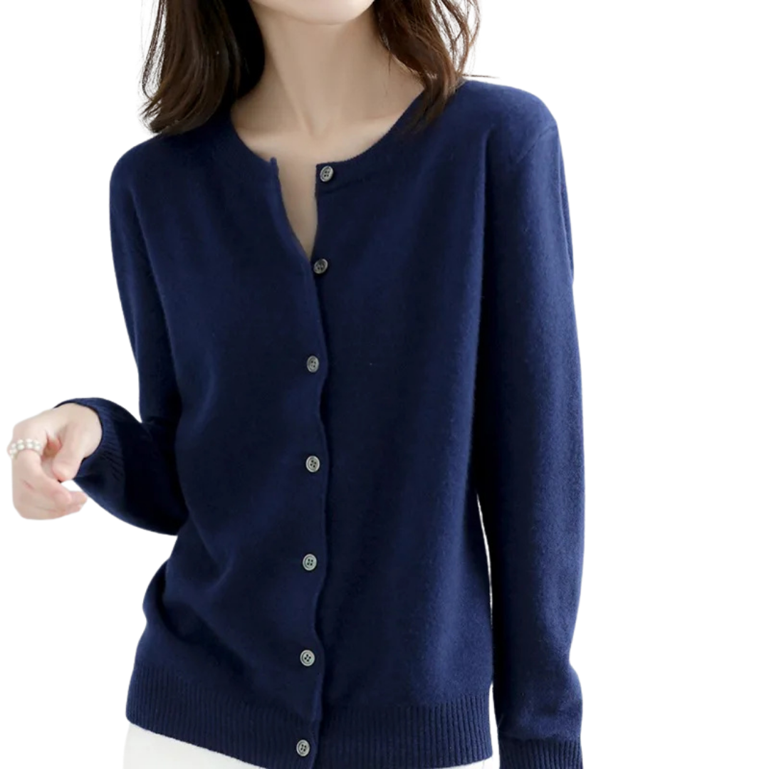 Weicher Kaschmir-Cardigan mit Knopfleiste