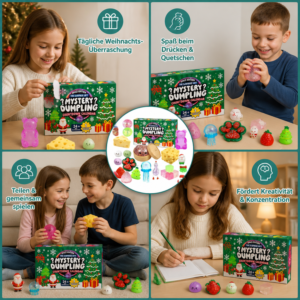 Weicher Weihnachtsadventskalender für Kinder – 24 Tage voller Überraschungen