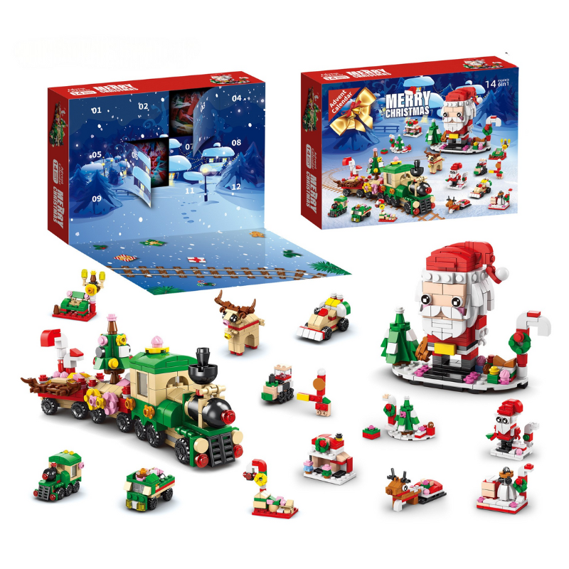 Weihnachts-Adventskalender-Bausteine-Set