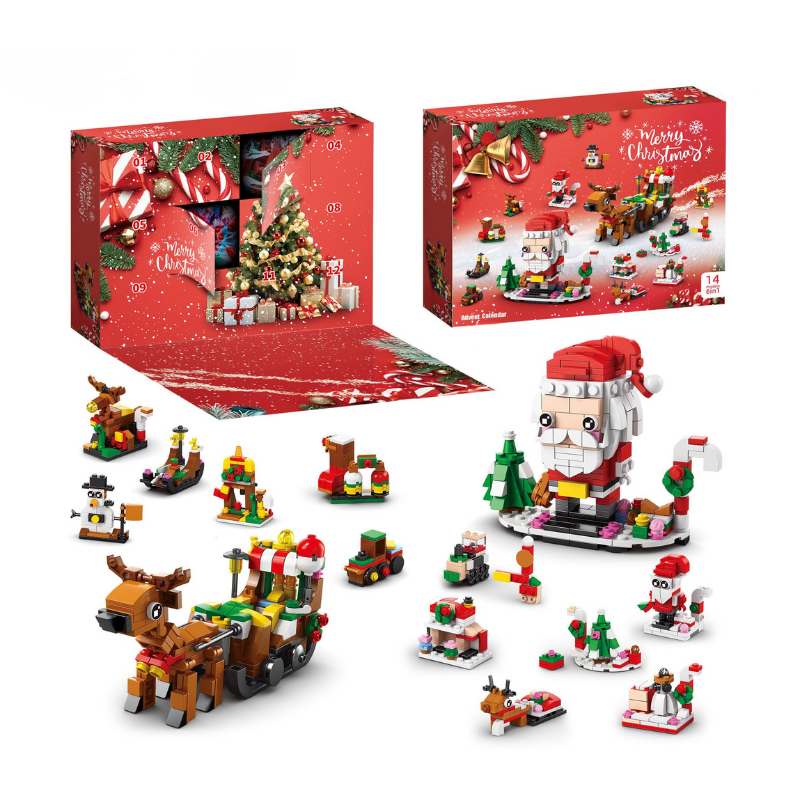 Weihnachts-Adventskalender-Bausteine-Set