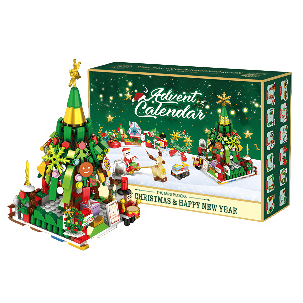 Weihnachts-Adventskalender-Bausteine-Set