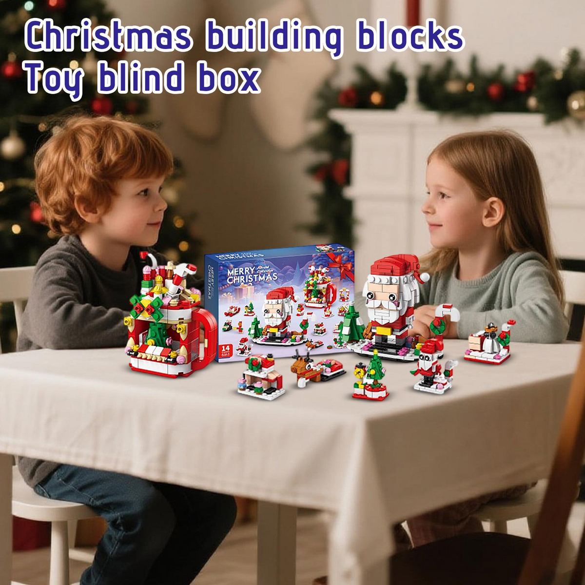 Weihnachts-Adventskalender-Bausteine-Set