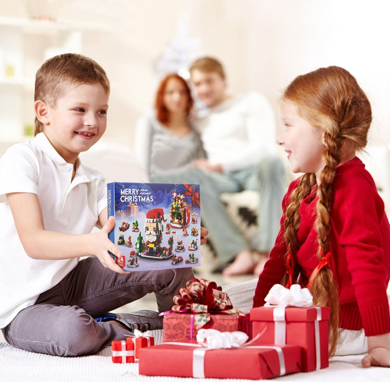 Weihnachts-Adventskalender-Bausteine-Set