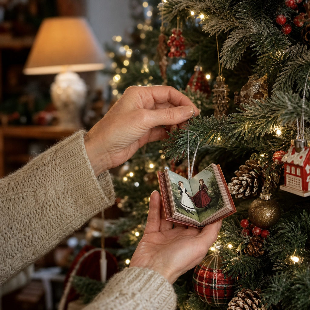 Weihnachts-Adventskalender mit Miniatur-Büchern
