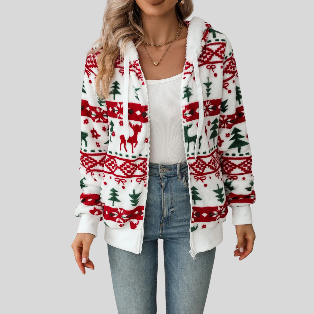 Weihnachts-Kapuzenjacke für Damen