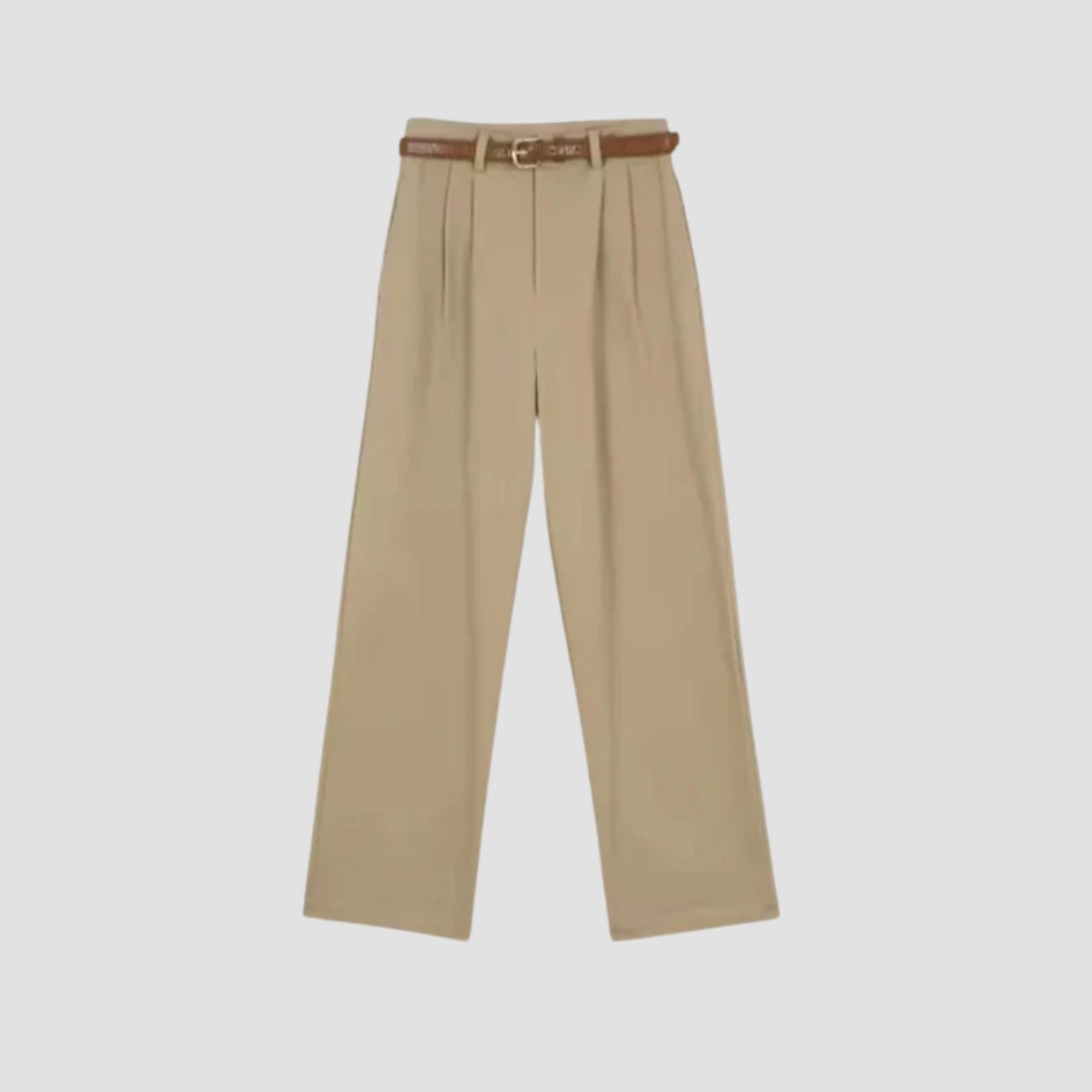 Weit geschnittene Hose mit hohem Bund