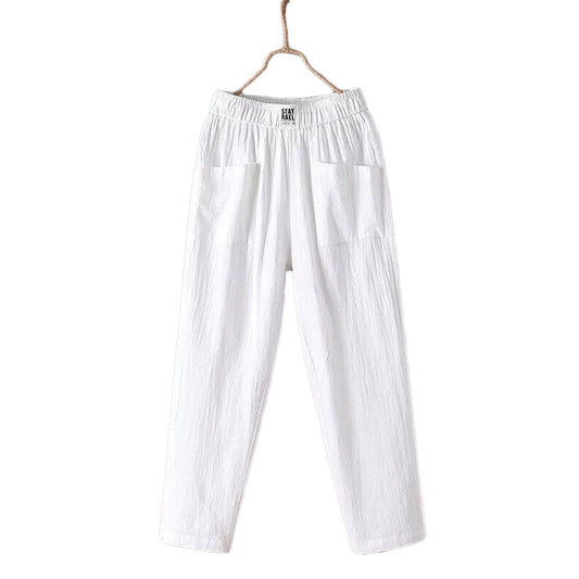 Weit geschnittene Hose mit hoher Taille