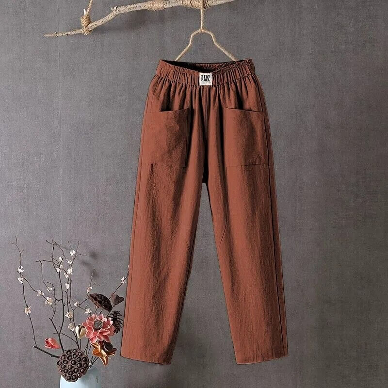 Weit geschnittene Hose mit hoher Taille