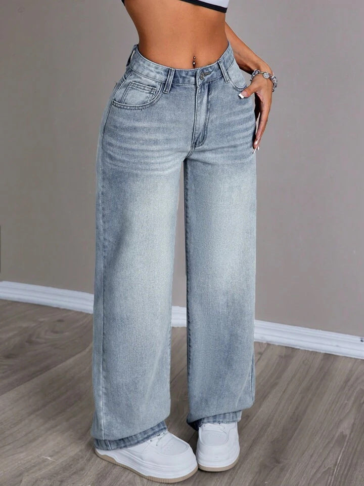 Weite Damen-Jeans im Vintage-Stil