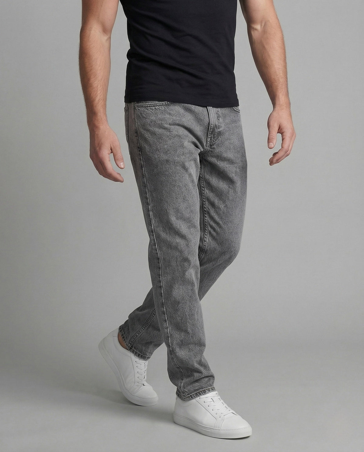 Weite Herren-Vintage-Jeans mit tiefem Schritt