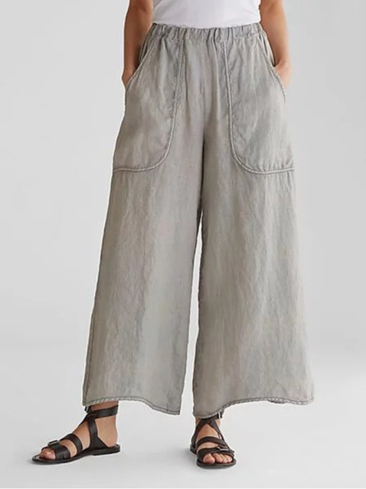 Weite Leinenhose mit Komfortbund | Leinen | Locker und luftig