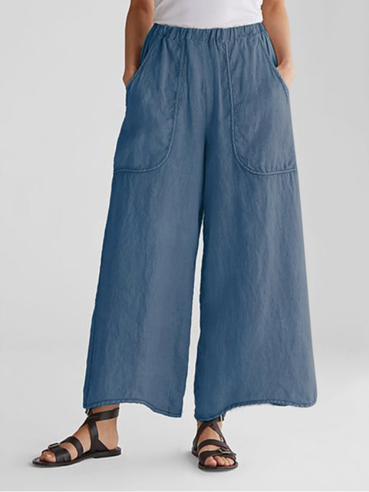 Weite Leinenhose mit Komfortbund | Leinen | Locker und luftig